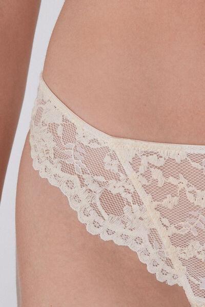 Beige Eternal Cotton Lace Brazilian Briefs, , large image number 3