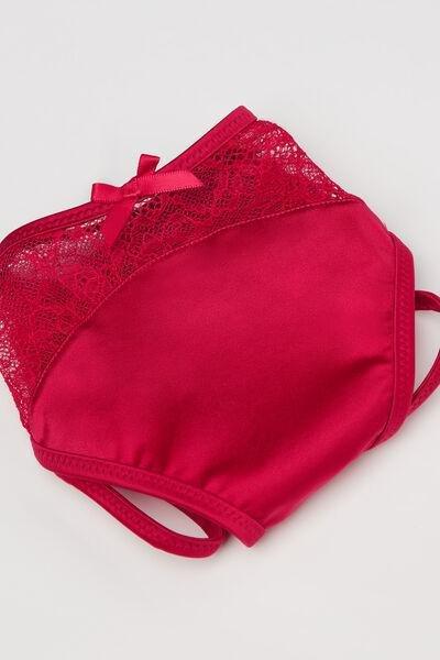 Red Open Lace Brazilian Briefs, 5701_873V, large image number 2