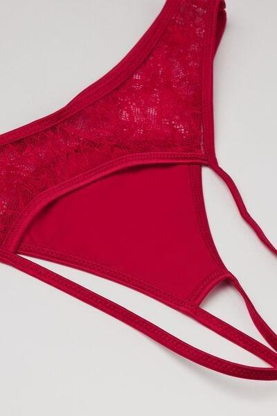 Red Open Lace Brazilian Briefs, 5701_873V, large image number 3
