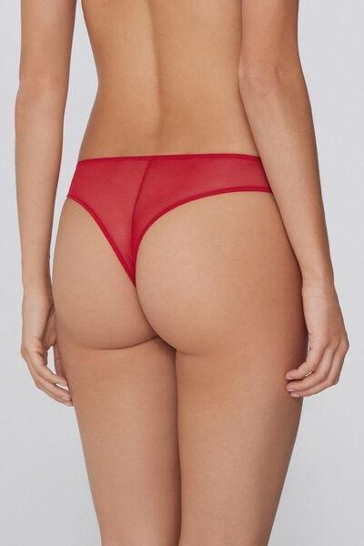 Red Rose Wonder Lace Brazilian Briefs, 5701_873V, large image number 2