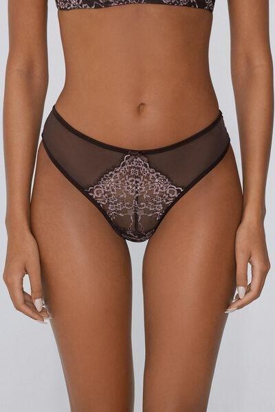 Pink Midnight Bloom Brazilian Briefs, 5701_979Y, large image number 1