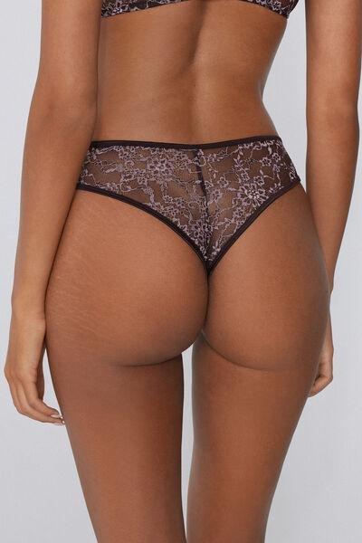 Pink Midnight Bloom Brazilian Briefs, 5701_979Y, large image number 2