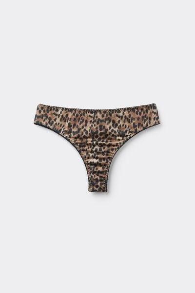 Brown Sauvage Soul Animal Print Brazilian Briefs, 5701_231Z, large image number 3