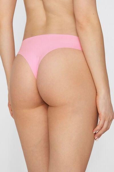 Pink Printed Laser Cut Cotton Brazilian Briefs, 5701_234Z, large image number 2