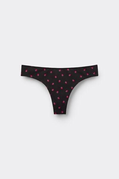Black Printed Cotton Brazilian Briefs, 5701_235Z, large image number 4