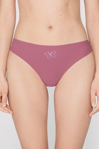 Pink Laser Cut Microfibre Brazilian Briefs, 5701_238Z, large image number 1