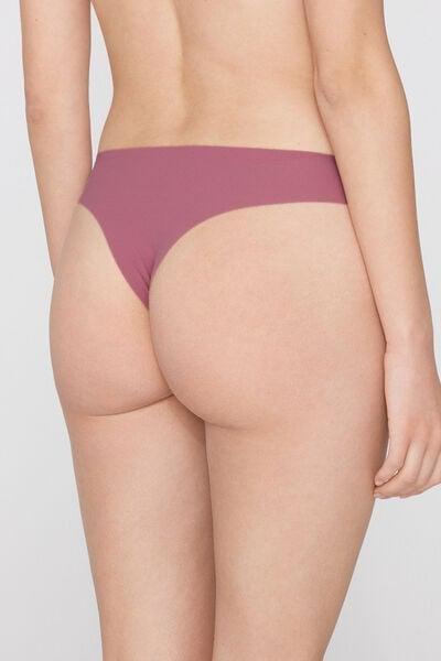 Pink Laser Cut Microfibre Brazilian Briefs, 5701_238Z, large image number 2