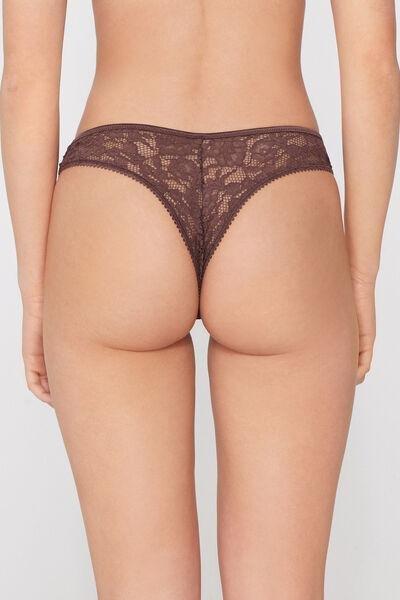 Brown Perfect Harmony Cut-Out Detail Brazilian Briefs, 5701_586Z, large image number 2