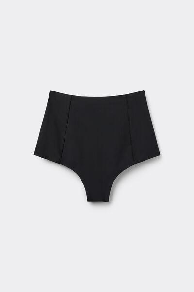 Black Laser Cut High-Waist Brazilian Briefs, , large image number 4