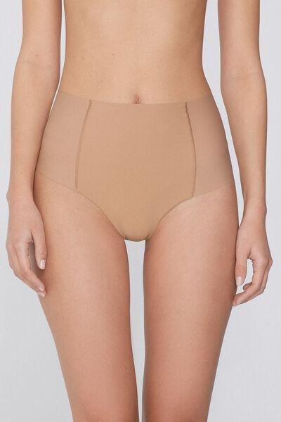 Beige High-Waist Brazilian Shaping Briefs, , large image number 0