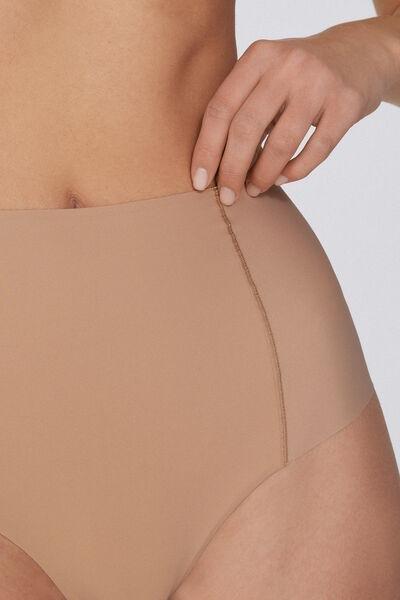 Beige High-Waist Brazilian Shaping Briefs, , large image number 3