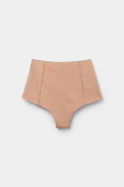 Beige High-Waist Brazilian Shaping Briefs, , large image number 4