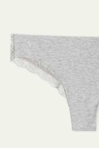 مزيج رمادي "اتح من الدانتيل المعاد تدويره والقطن البرازيلي المقطوع بالليزر, Light Grey Blend, large image number 6