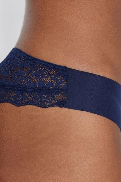 Blue Lace Brazilian Briefs, Absolute Blue, large image number 3