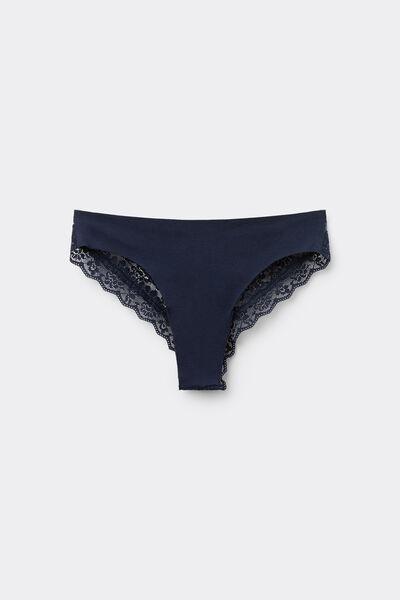 Blue Lace Brazilian Briefs, Absolute Blue, large image number 4