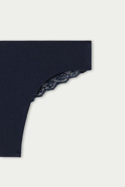 Blue Lace Brazilian Briefs, Absolute Blue, large image number 6