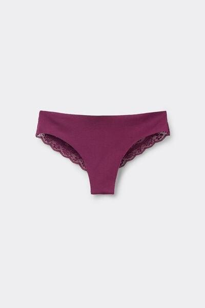 Burgundy Raw Cut Brazilian Briefs, 5701_719Y, large image number 3