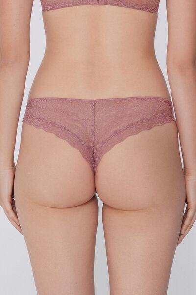Pink Laser Cut Cotton Brazilian Briefs, 5701_946Y, medium