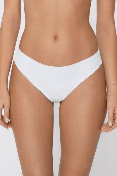 White Laser Cut Organic Cotton Brazilian Briefs, White, large image number 1