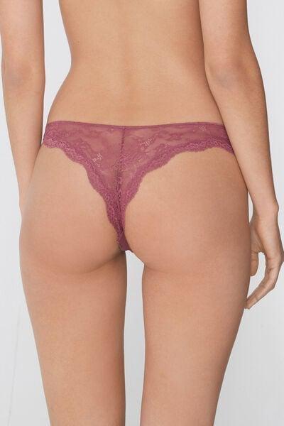 Pink Laser Cut Organic Cotton Brazilian Briefs, 5701_179Z, large image number 2