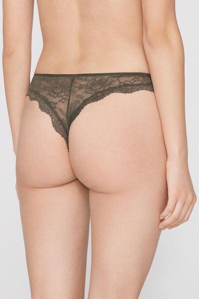 Green Laser Cut Organic Cotton Brazilian Briefs, 5701_226Z, large image number 2