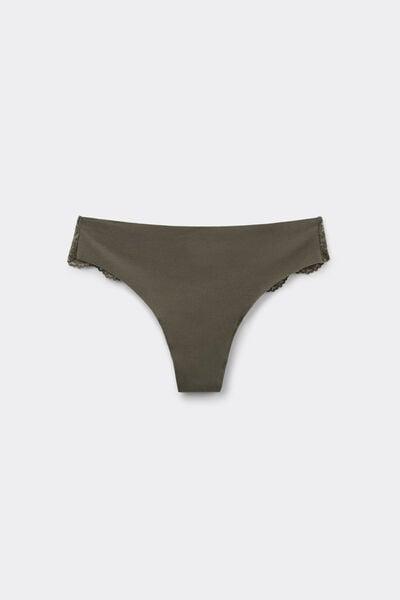 Green Laser Cut Organic Cotton Brazilian Briefs, 5701_226Z, large image number 4