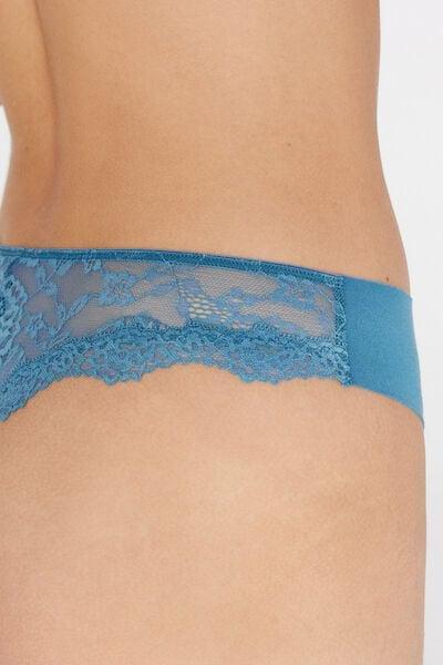 Blue Laser Cut Organic Cotton Brazilian Briefs, 5701_525Z, large image number 3
