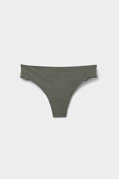 Green Laser Cut Organic Cotton Brazilian Briefs, 5701_578Z, large image number 4