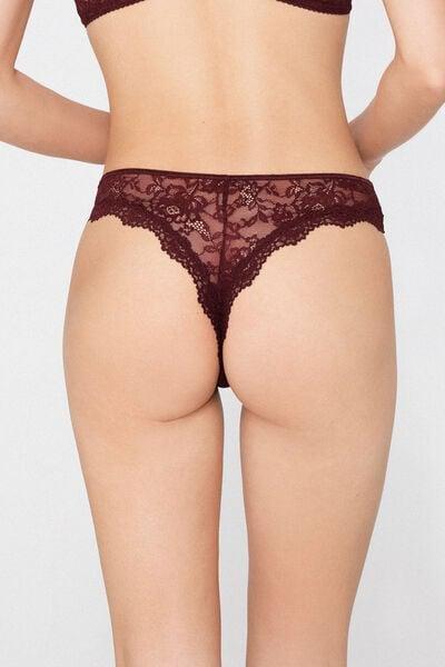 Brown Laser Cut Organic Cotton Brazilian Briefs, 5701_581Z, medium
