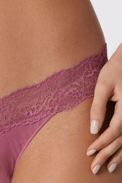 Pink Openwork Cotton Brazilian Briefs, 5701_179Z, large image number 3