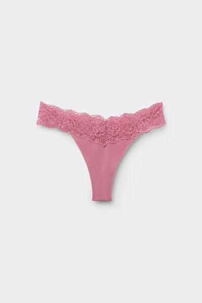 Pink Openwork Cotton Brazilian Briefs, 5701_179Z, large image number 4