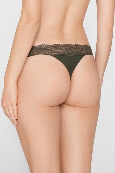 Green Openwork Cotton Brazilian Briefs, 5701_226Z, large image number 2
