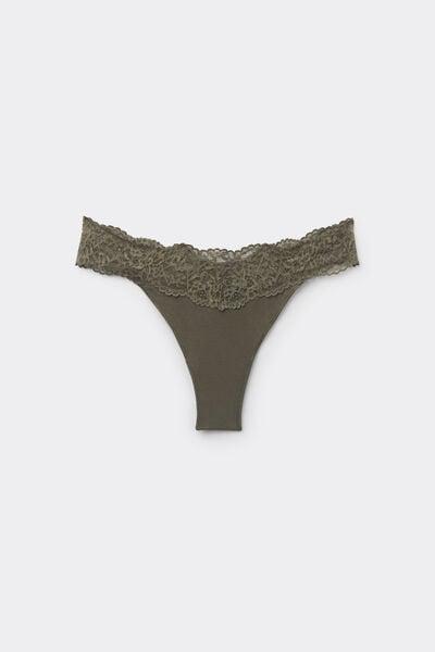 Green Openwork Cotton Brazilian Briefs, 5701_226Z, large image number 4