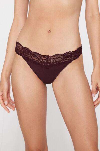 Brown Brazilian Briefs In Cotton, 5701_581Z, large image number 1