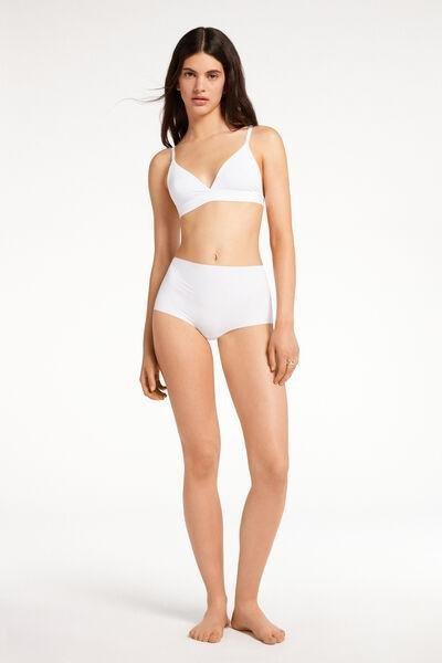 High-Waisted Laser Cut Microfibre French Knickers 