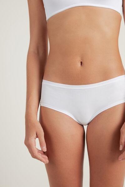 White High-Rise Boy Shorts, , large image number 0
