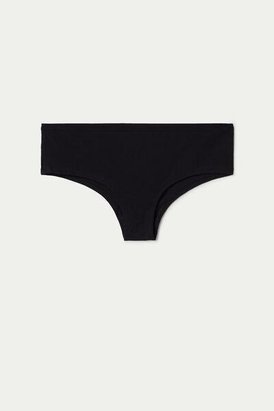 Tezenis - Black Cotton French Knickers