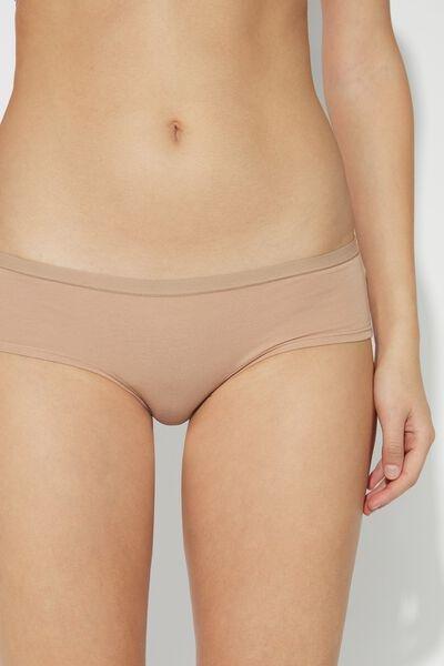Beige High-Rise Boy Shorts, , medium