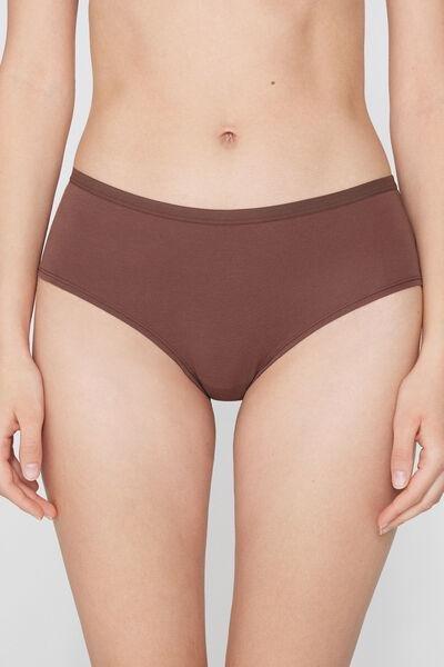 Beige Organic Cotton French Knickers, 5701_304Y, large image number 0