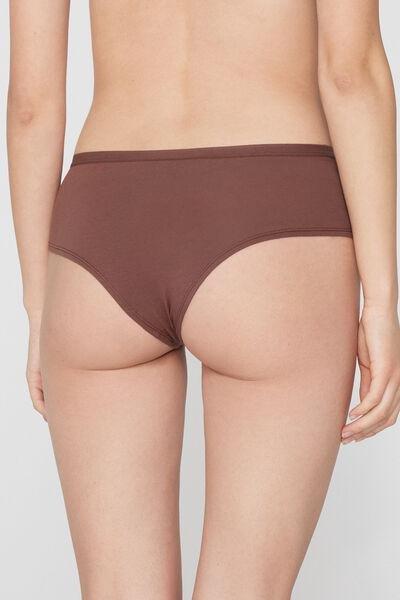 Beige Organic Cotton French Knickers, 5701_304Y, large image number 1