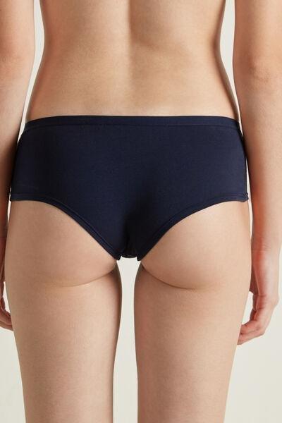 Blue High-Rise Boy Shorts, , large image number 2