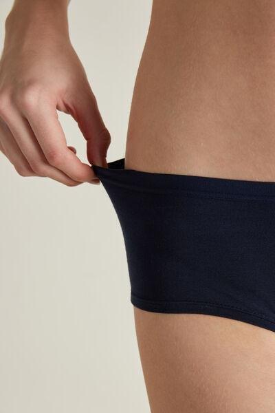 Blue High-Rise Boy Shorts, , large image number 3