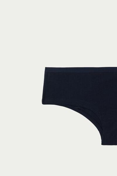 Blue High-Rise Boy Shorts, Absolute Blue, large image number 6