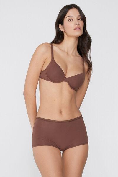 Beige Organic Cotton French Knickers, 5701_304Y, large image number 0