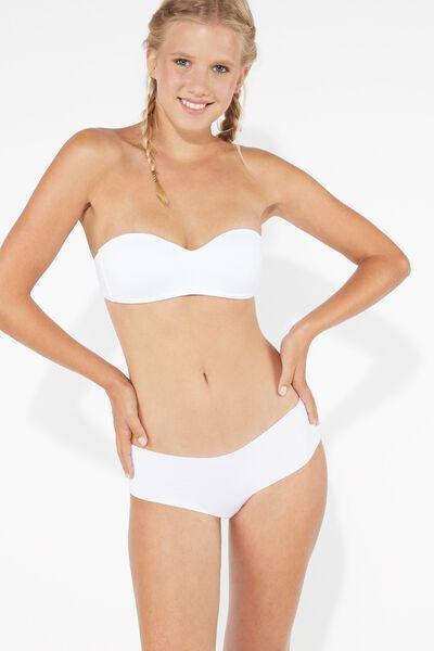 White Laser Cut Cotton French Knickers, , large image number 1