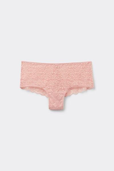 Pink Recycled Lace French Knickers, , large image number 5