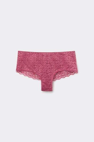 Pink Recycled Lace French Knickers, 5701_322Y, large image number 4