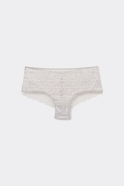 Grey Recycled Lace French Knickers, , large image number 4