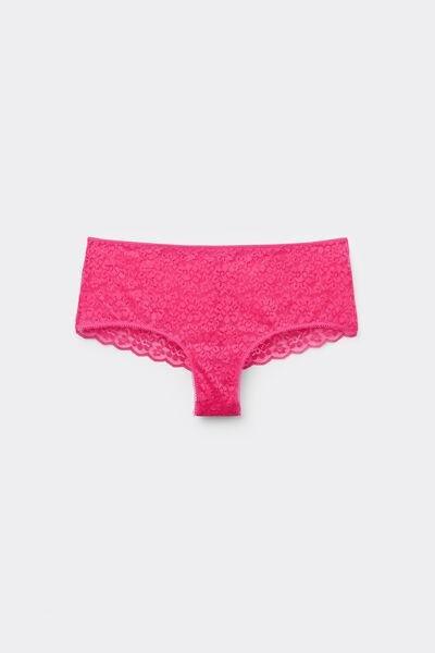 Pink Recycled Lace French Knickers, 5701_545Y, large image number 4