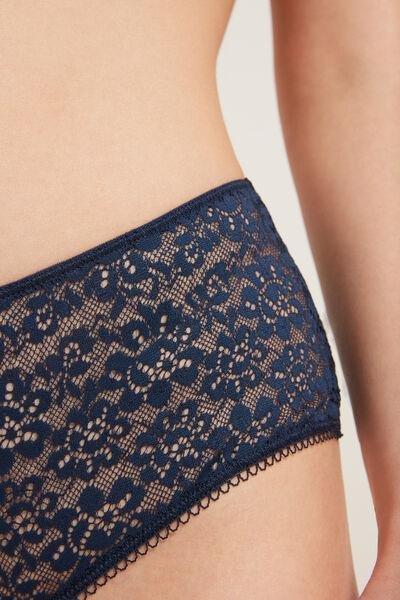 Tezenis - Blue Recycled Lace French Knickers